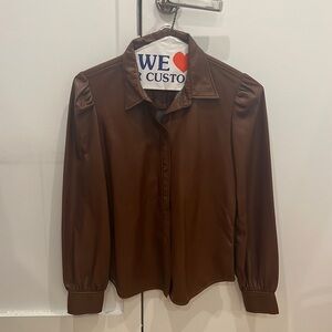 Aritiza brown leather shirt!!!